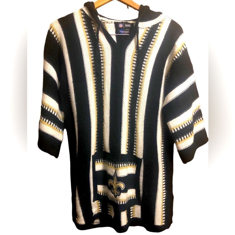 NFL Team Little Earth Productions New Orleans Saints Knitted Hooded Pullover